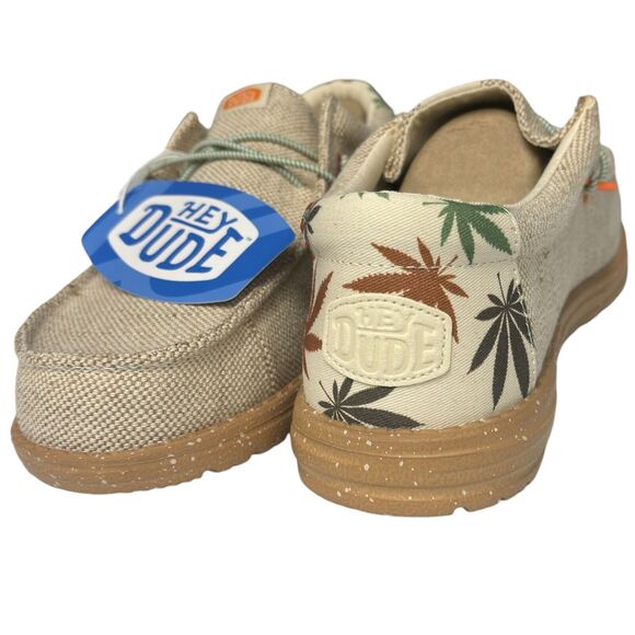 B4 Hey Dude Wally Everyday Essentials Hemp Shoes Mens Size 11 Brown Slip On Mens HEYDUDE Wally Hemp Slip-On Casual Shoe - Tan | Journeys main image 4